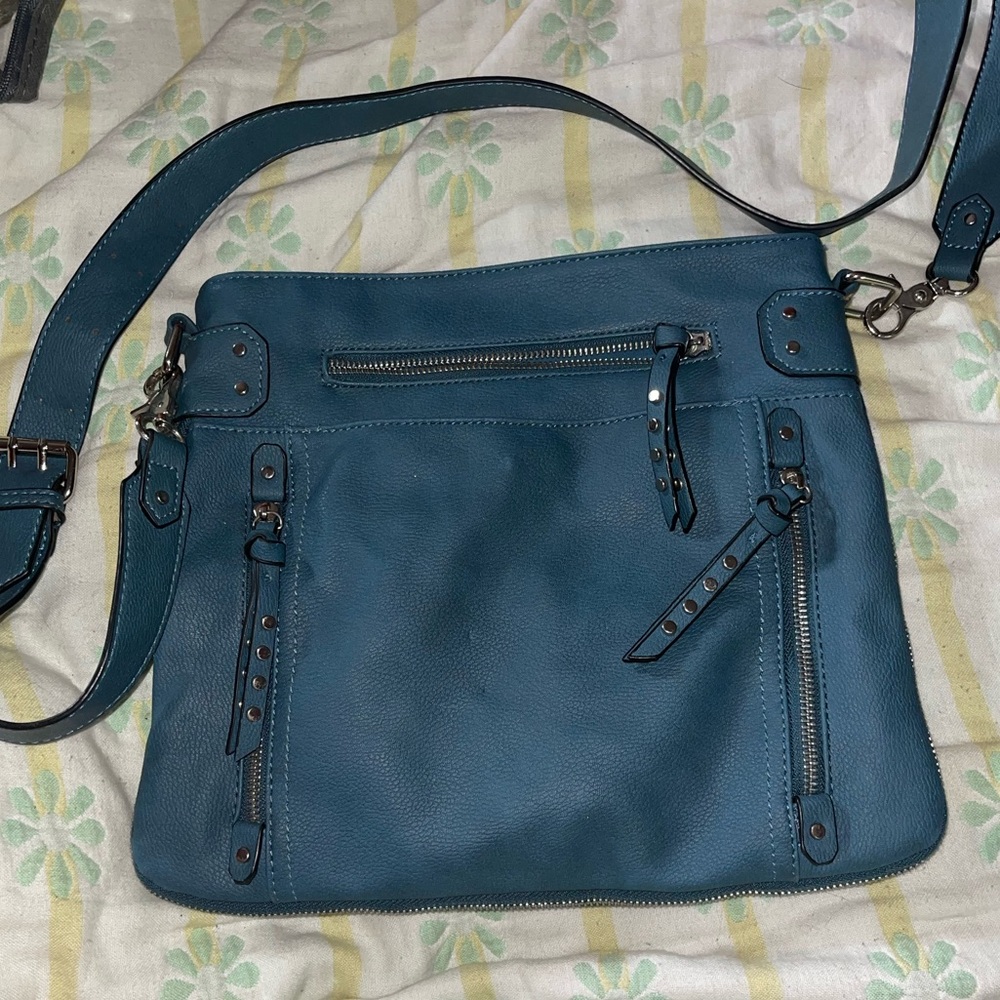 Cross body faux leather purse